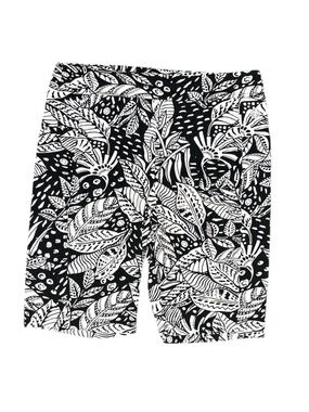 Tribal Sport Ebony Tropical Print Bike Shorts UPF 50 Moisture Wicking Size M